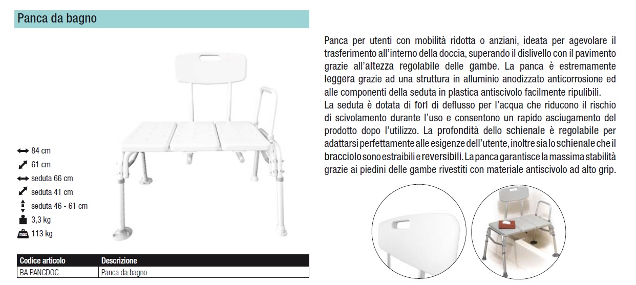 Panca da bagno TRANSFER - AllMobility